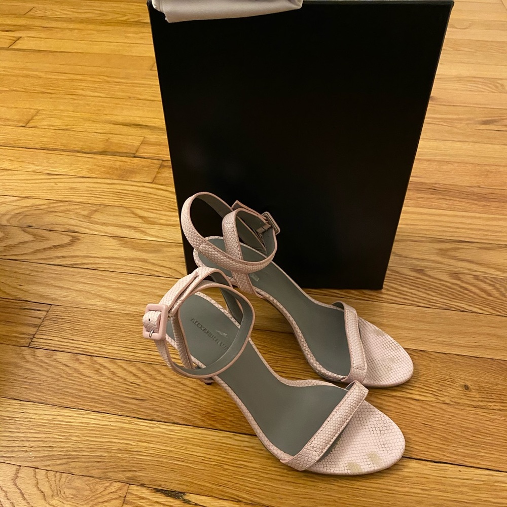 Alexander Wang Snake-effect Blush Antonia Sandals